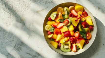 Gourmet Fruit Salad with Mint Accent