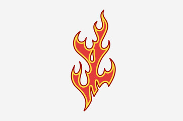 outline flame doodle vector image