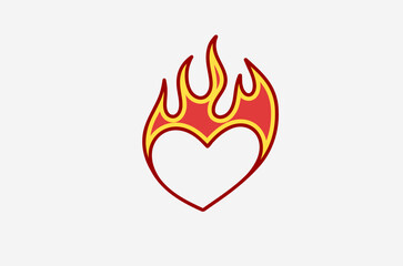 outline flame doodle vector image