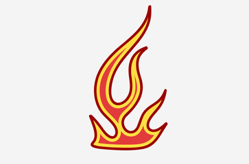 outline flame doodle vector image