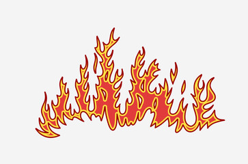 outline flame doodle vector image