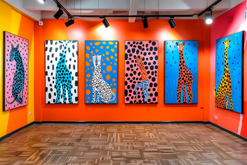 Patterns and Colors Giraffes in the Gallery