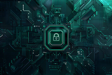 Fototapeta premium Circuit Board Technology cyber security
