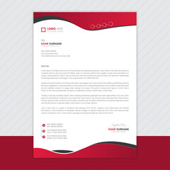 Abstract business letterhead template design