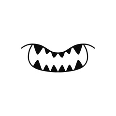 illustration of a halloween Monster Mouth