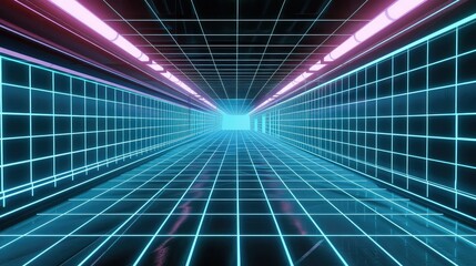 Clean virtual reality background, tron, synth wave style.
