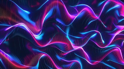 Obraz premium Cyberwave synthwave digital pattern.