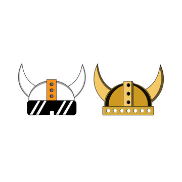Viking helmet icon. Simple illustration of viking helmet vector icon for web