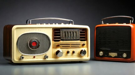 Fototapeta premium Stylish Vintage Portable Radio