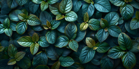 green tropical leaves, meticulously designed to act as a natural wallpaper or cover page.