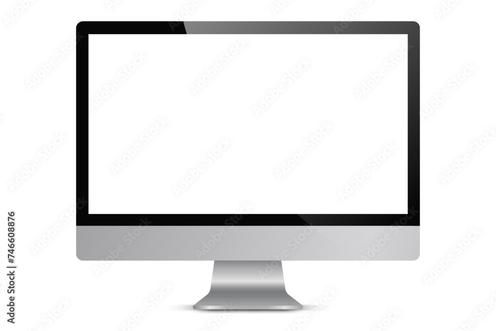 Aufkleber 3d high quality realistic device mockup. computer monitors, laptops, tablets and mobile phones. elec