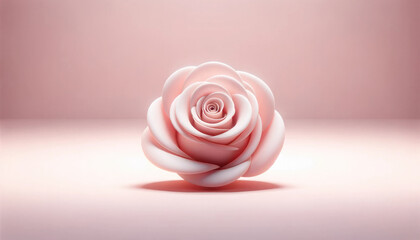 3D pink rose