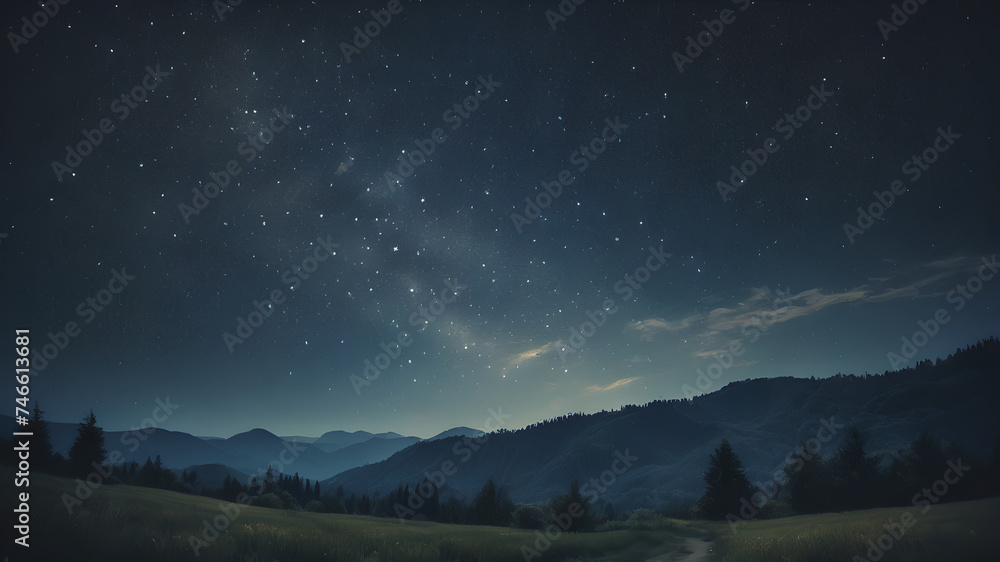 Wall mural starry night sky fully with the stars