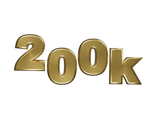 200k icon 3d render illustration