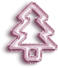 Christmas Tree Rose Gold Foil Balloon Icon