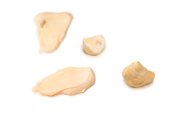 White sauce splashes isolated on white background.