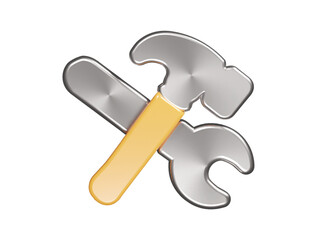 Tool icon 3d render illustraton