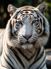 Close up portrait of white tiger - 746616288