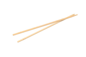 Sushi chopsticks isolated on a white background.