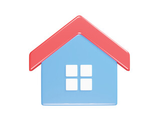 Home icon 3d render illustration 