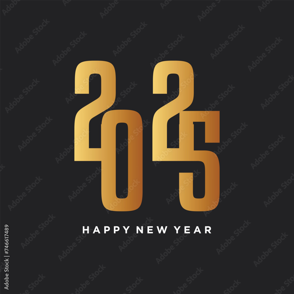 Poster 2025 design element vector icon with creative concept