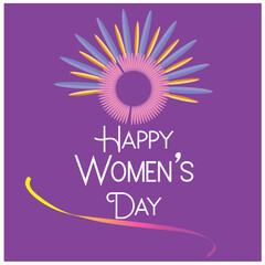 Happy Women's Day elegant lettering banner. Invitations for the International Women's Day, March 8 with calligraphic text and pink heart on line.March 8,