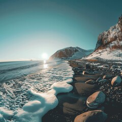 Wide Angle Arctic Beach