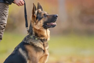 Deutscher Sch&auml;ferhund in der Hundeschule