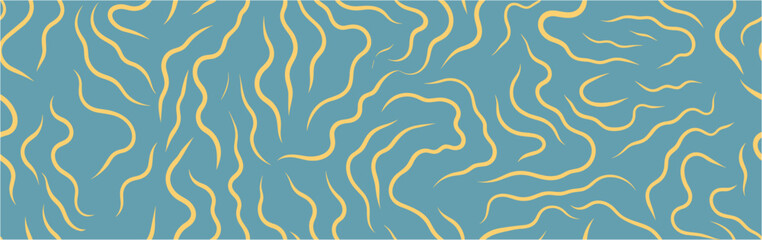 Background with color lines. Abstract optical illusion curve strips. Colorful wavy background. Vector illustration. Graphic design. Contour illustration. With attractive colors and lines. Seamless. - obrazy, fototapety, plakaty