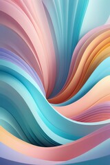 Abstract pastel wavy on a bright background, vertical composition