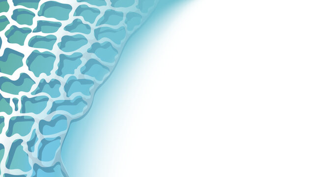 Waberndes Wasser versickert - Wellen werden transparent