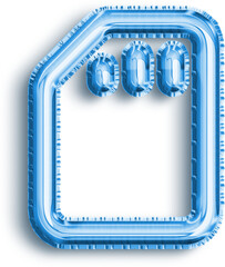 SD Card Blue Foil Balloon Icon