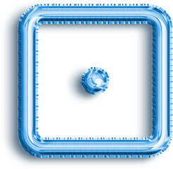 Dice Blue Foil Balloon Icon