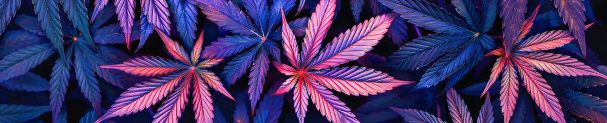 purple cannabis leaves background