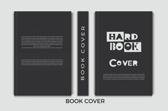 creative typography hard KDP book cover design template. 