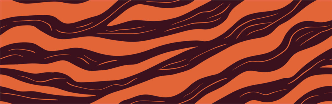 Food abstract wallpaper pattern with waved stripes. Seamless pattern vector illustration. Wind print on clothing or print. Wavy background. Striped skin wild animal tiger seamless pattern.