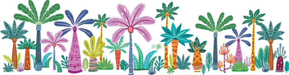 Set of Various abstract decorative Palms - 746625214