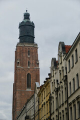 Naklejka premium Historical buildings in the old town of Wroclaw, Poland