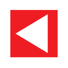 Play Button Flat Icon Isolated On White Background