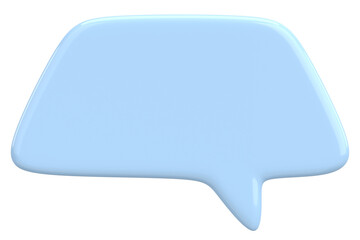 Speech Bubble. Text Box. 3D Illustration.