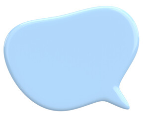 Speech Bubble. Text Box. 3D Illustration.