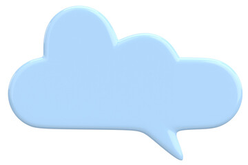 Speech Bubble. Text Box. 3D Illustration.