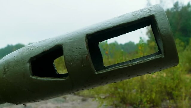 The exterior of an ASU-57, a light, airborne self-propelled gun from the mid-20th century, known for its compact design and mobility.