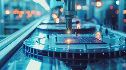 Manufacturing of microchips and semiconductors in a plant or factory