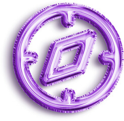 Compass Violet Foil Balloon Icon