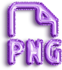 File Type Ppt Violet Foil Balloon Icon