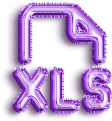 File Type Zip Violet Foil Balloon Icon