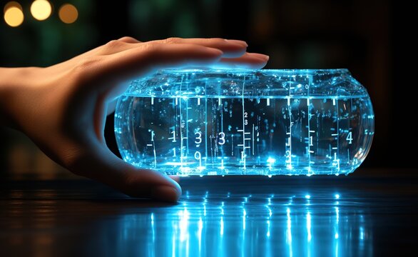 a hand touching the numbers, linear precision, handheld, light blue and white, mystical quality, multiple flash