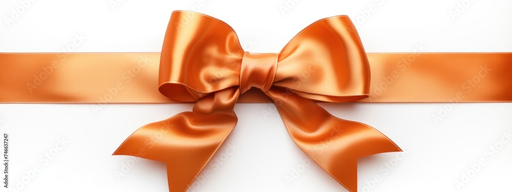 Poster close up of a ribbon with a bow generative ai