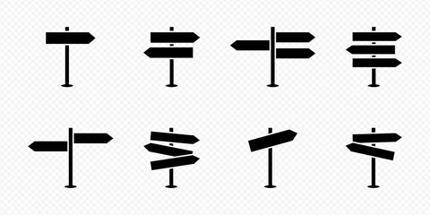 Vector isolated Signpost icon set